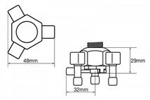 ◆ピンゲル◆マッハ H1 H2 S1 S2 S3 500 SS 750 250 350 400 KH◆22,24mm アダプター選択 8210-T-AH◆トリプル フューエルコック_画像5