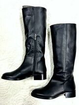 ★レメ★REMME ロングブーツ size39/24.5cm/レザー/革/12184/21-093-913-0045-3-0/NAPA NEGRO/ローヒール/ベイクルーズ/ブラック_画像2