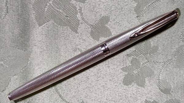 ウオーターマン 万年筆 フランス製 MADE IN FRANCE スターリングシルバー ARGENT MASSIF 純銀 バーレイコーン模様 ペン先 18K 750 F 