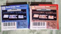 H 日本製 MD for WALKMAN ミニディスク SONY カラーコーディネート 74分 10枚セット（ 5枚入り×2PACK PEARL ORANGE&PEARL BLUE) 未開封_画像3