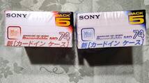 J 日本製 MD for WALKMAN ミニディスク SONY カラーコーディネート 74分 10枚セット（ 5枚入り×2PACK PEARL ORANGE&PEARL BLUE) 未開封_画像2