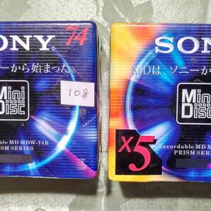 108 日本製 MD ミニディスク SONY ソニー PRISM SERIES 74分 10枚セット（RECORDABLE MD 5MDW-74B 5枚パック×２ ）未開封