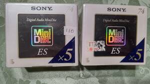 110 日本製 MD ミニディスク SONY ソニー ES 74分 10枚セット（5MDW-74C 5枚パック×２ ）未開封