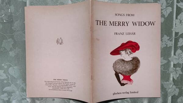 ヴィンテージ 1959年 洋書 ピアノ伴奏楽譜 オペレッタ レハール FRANZ LEHAR メリーウィドウ THE MERRY WIDOW 英国 glocken verlag 