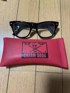 希少！CREAM SODA(クリームソーダ)ロゴ入り　ブラックフレームサングラス