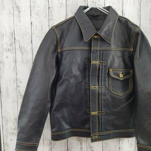 《ジャンク》新品 ホースハイド カウボーイ 革ジャン ライダース レザージャケット タンニンなめし 馬革 ヴィンテージ 4XL