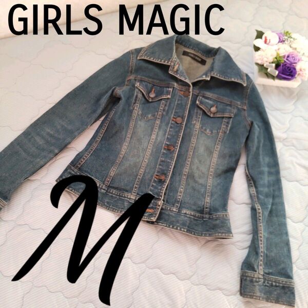 クーポン使ってね★古着★GIRLS MAGIC ガールズマジック★デニム Gジャン ジージャン M かっこいい