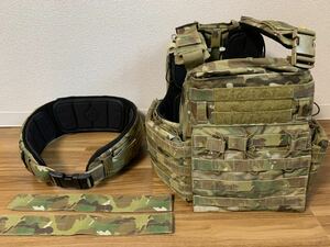 Crye CPC CAGE PLATE CARRIER & Low profile belt old product old camouflage multi cam the truth thing L size 