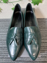 2254-01★◇美品◇ecco エコー SHAPE POINTY BALLERINA レディース24.5センチ／フラットパンプス／バレエシューズ／ダークグリーン★_画像2