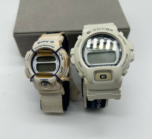 2043-04★CASIO G-shock 初代ラバーズコレクション DW-6696 ペアウォッチ、Baby-G　※現状品★