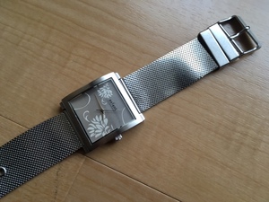 良好程度 良デザイン AXCENT of scandinavia アクセント オブ スカンジナビア シルバー SSメッシュブレス クオーツ メンズ 腕時計