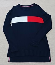 TOMMY HILFIGER☆トミーヒルフィガー☆長袖☆セーター☆トップス☆Ｍサイズ☆ネイビー☆紺色☆新品_画像1