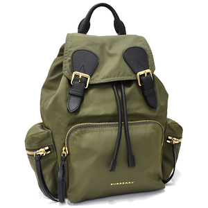  как новый Burberry рюкзак рюкзак нейлон кожа оливковый moss green BURBERRY