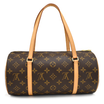 ルイヴィトン パピヨン30 ハンドバッグ M51385 モノグラム キャンバス レザー ブラウン LOUIS VUITTON_画像3