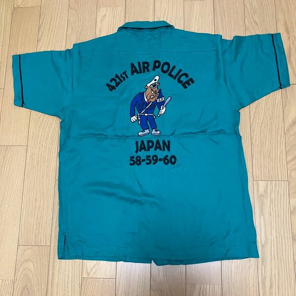 新品　タグ付　ヒューストン　ボーリングシャツ　AIR POLICE XL ヴィンテージ アメカジ 半袖