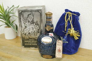 【未開栓】ROYAL SALUTE/ロイヤル サルート 21年 青/ブルー 陶器ボトル スコッチウイスキー 700ml 43％ 重量：約1280g 13AZK815