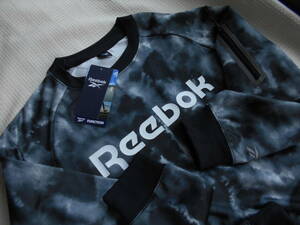 ◆センス抜群！【 Reebok / リーボック 】裏～起毛！ストレッチ／ＢＩＧロゴ／クルー・スエット◆迷彩~BK/M