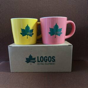 LOGOS ロゴス ペアマグカップ 箱入り 未使用品 ピンク&イエロー