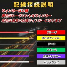 LED トラック テールランプ 2連 12V シーケンシャルウィンカー 流れるウィンカー トレーラー 汎用 薄型 ふそう 日野 ハイゼット ジムニー②_画像7