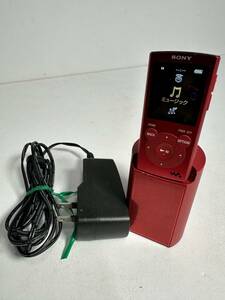 ★格安出品！！ SONY NW-E062 デジタルミュージックプレーヤー ウォークマン RDP-NWT6M スピーカーシステム セットレッド 動作品 M121809