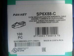 【新品】PANDUIT カテゴリー６A モジュラープラグ SP6X88-C 100個
