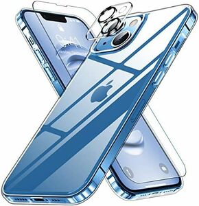 clear iPhone14 用 ケース クリア 耐衝撃 カメラレンズ保護付き 黄ばみ防止 アイフォン14ケース 米軍MIL規格 