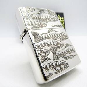 ヤマメ フィッシング 釣り 魚群 zippo ジッポ 1994年 未使用の画像1