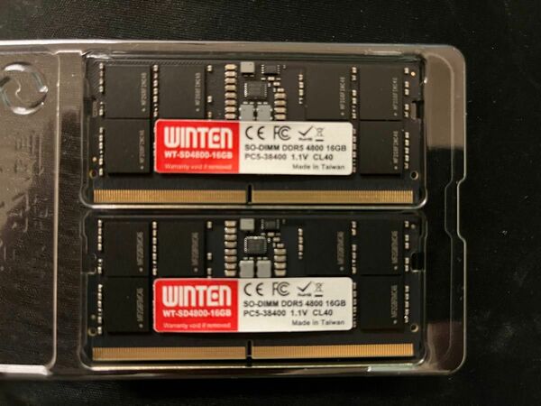 WINTEN DDR5 4800MHz 16GB×2 SODIMMノートPC用メモリ