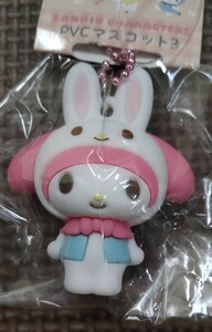  new goods unopened! Sanrio character z My Melody PVC mascot 3 chain holder 