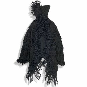 Rare 00s CIVARIZE grunge bone fringe monster knit hoodie Japanese label g.o.a lgb ifsixwasnine 14th addiction kmrii share spirit