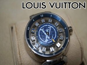  не использовался соответствует Louis Vuitton язык b-ru вращение Q1EGHY синий море волна WG часы 