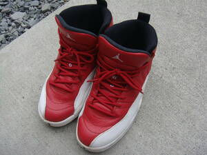 ☆NIKE☆ナイキ☆AIR JORDAN 12 RETRO☆エアジョーダン12 レトロ☆130690-600☆中古☆レッド/ホワイト☆