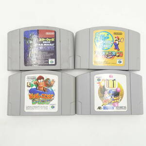 Nintendo 64 スターウォーズ 帝国の影 マリオテニス ディディーコングレーシング 爆ボンバーマン ゲームソフト4点 中古 ニンテンドー/13936