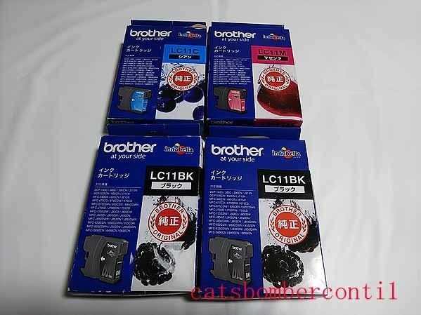 ■純正 インク brother LC11BK LC11C LC11M 3色4個 (BKが2個) 2021 2022期限 ブラザー 