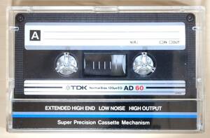 使用済 ノーマル カセットテープ TDK AD60（往復60分)