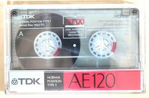 使用済 ノーマル カセットテープ TDK AE120（往復120分)