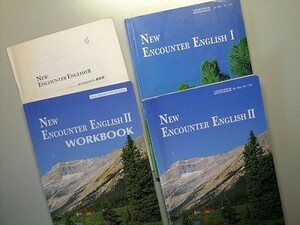 f4e古本【教科書】高校 英語 秀文出版 New Encounter 1と2 H7 8年＋New Encounter2ワーク 計3冊【※難あり品＝必ず説明文をお読みください