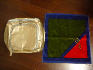  unused Roberta di Camerino vanity bag cosmetics bag . new goods unused hand towel. 2 point set 