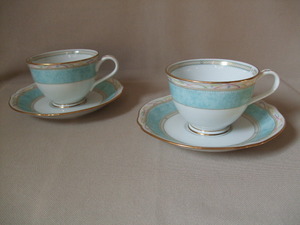 Noritake / HANAREIKU 花麗句 / コーヒー碗皿ペアセット / 日本製 / 箱に傷み / 未使用品 / はなれいく 