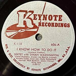 DINAH WASHINGTON KEYNOTE I Know How To Do It/ Salty Papa Blues