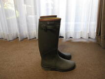 AIGLE エーグル ラバーブーツ 長靴 カーキ 36/23cm USEDキレイ キャンプ アウトドア フランス 雨具_画像3