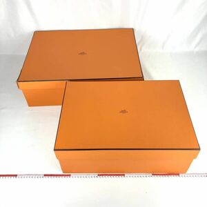 HERMES エルメス 空箱 空き箱 592 オレンジ BOX ボックス 特大 大型 保存箱 53×40×16.5 46×32×17