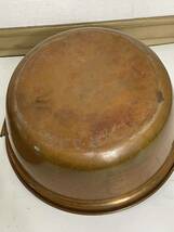 銅山菜鍋　約33cm　銅鍋 調理器具 いろり鍋 約1800g_画像3