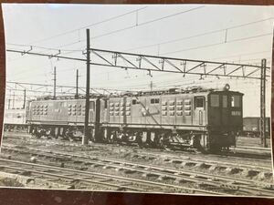 昭和鉄道写真：中央線.八王子機関区のED17 6[八王子]+ED17 22[八王子]。11×16㎝。