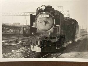 昭和鉄道写真：北海道岩見沢駅のD51 1127[岩見沢第一区]。1975年頃撮影。7.7×11.1㎝。