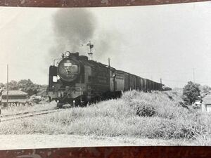 昭和鉄道写真：川越線の9687[大宮]牽引貨レ。1969年頃撮影。場所不明。7×10.5㎝。