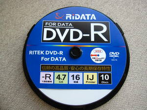  быстрое решение * не использовался * данные для DVD 10 листов *DATA регистрация для DVD-R 1~16 скоростей 4.7GB 10 листов *RiDATAlai данные D-R16X47G.PW10SP B