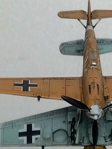 1/144　メッサーシュミットBf109E　ディテールアップ完成品　エフトイズ　WKC WTM