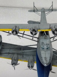 1/144　９７式大型飛行艇　ディテールアップ完成品　エフトイズ　モノクロム　WTM　WKC