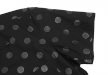 ヨウジヤマモト プールオムYohji Yamamoto POUR HOMME ドットプリントオープンカラー半袖シャツ 黒2_画像8